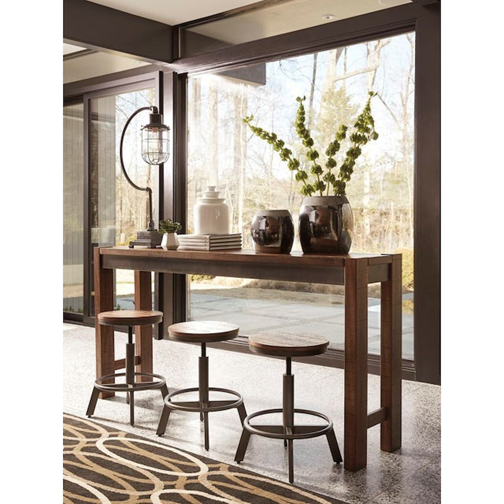 Signature Design by Ashley Torjin D44052 Rustic Long Counter Table